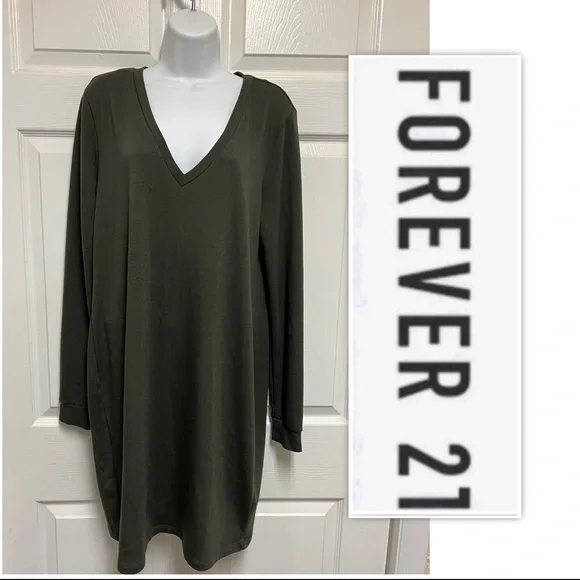 Forever 21 | Dresses | Forever 2 Dark Gray Plus Size Tshirt Dress | Poshmark